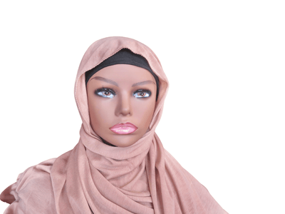 Tan Jersey Hijab - Reinventing Glamour